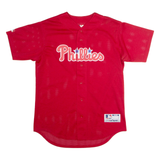 MAJE Philadelphia Phillies Alternate Mens Jersey Red 90s USA V-Neck M
