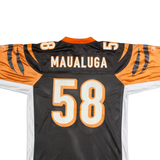 REEBOK Cincinnati Bengals Home #58 Maualuga Mens Jersey Black USA V-Neck M