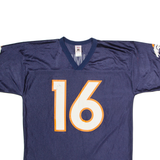 NFL Denver Broncos Alternate #16 Plummer Mens Jersey Blue USA V-Neck L