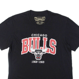 MITCHELL & NESS Chicago Bulls Womens T-Shirt Black USA L