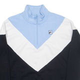 FILA Womens Sweatshirt Black 1/4 Zip S