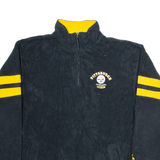 NFL Pittsburgh Steelers Mens Jumper Black 1/4 Zip Tight Knit L