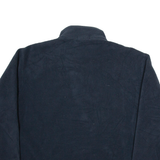 NAUTICA Mens Fleece Black 1/4 Zip Tight Knit L