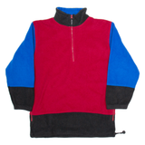 CHEETAH Mens Patterned Fleece Red Colourblock Tight Knit M