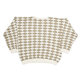 ESPRIT Womens Patterned Jumper Beige Geometric Tight Knit L