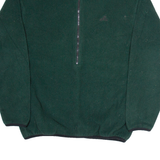 EMS Mens Fleece Green 1/2 Zip Tight Knit M