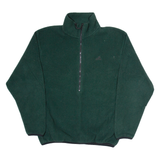 EMS Mens Fleece Green 1/2 Zip Tight Knit M