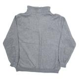 BOSS Mens Patterned Fleece Grey 1/4 Zip Tight Knit L
