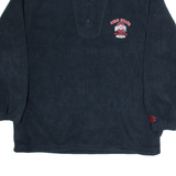 STARTER Ohio State Buckeyes Mens Fleece Black 1/4 Zip Tight Knit XL