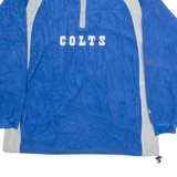 NFL Colts Mens Fleece Blue 1/2 Zip Tight Knit L