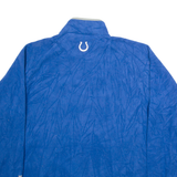 NFL Colts Mens Fleece Blue 1/2 Zip Tight Knit L
