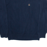 TOMMY HILFIGER Mens Jumper Blue Tight Knit L