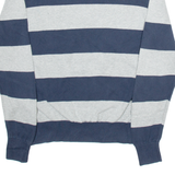 TOMMY HILFIGER Mens Patterned Jumper Grey Striped Tight Knit S