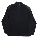 CALVIN KLEIN Slim Fit Mens Jumper Black 1/2 Zip Tight Knit XL