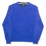 TOMMY HILFIGER Mens Jumper Blue Tight Knit M