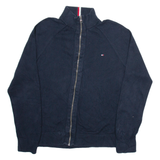 TOMMY HILFIGER Mens Jumper Blue Tight Knit L