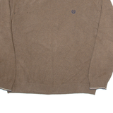 CHAMPION Mens Jumper Brown V-Neck Tight Knit L