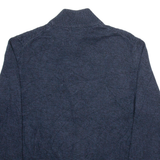 CALVIN KLEIN JEANS Mens Jumper Blue 1/4 Zip Tight Knit XL
