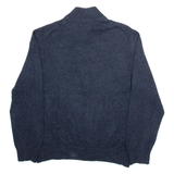 CALVIN KLEIN JEANS Mens Jumper Blue 1/4 Zip Tight Knit XL