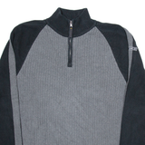 NAUTICA Mens Jumper Grey 1/4 Zip Tight Knit XL