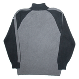NAUTICA Mens Jumper Grey 1/4 Zip Tight Knit XL