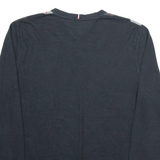 TOMMY HILFIGER Mens Jumper Grey Argyle V-Neck Tight Knit M