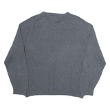 TOMMY HILFIGER Mens Jumper Grey V-Neck Tight Knit XL