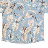 Mens Hawaiian Shirt Blue Floral XL