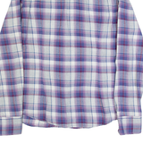 HILFIGER DENIM Womens Shirt Purple Check Long Sleeve L