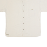 GRAIN D'ORGE Mens Plain Shirt Beige 90s L