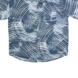 HAPPY LIFE Mens Shirt Blue Crazy Pattern M