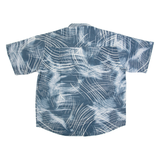 HAPPY LIFE Mens Shirt Blue Crazy Pattern M