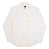 HUGO BOSS Mens Shirt Cream Check Long Sleeve XL