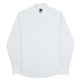 HUGO BOSS Mens Shirt White Spotted Long Sleeve L