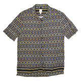 RIVER ISLAND Mens Shirt Black Crazy Pattern M