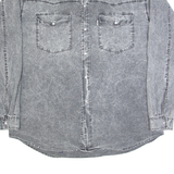 VIZENZIO Mens Denim Shirt Grey 90s Long Sleeve XL