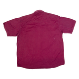 PRIORITY Mens Plain Shirt Maroon 90s XL