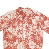 DECATHLON Mens Hawaiian Shirt Red 90s Floral M
