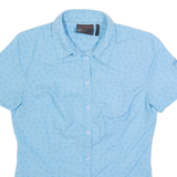 MAMMUT Womens Shirt Blue Crazy Pattern S