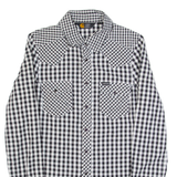 CARHARTT Mens Shirt Black Gingham Long Sleeve S
