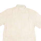 COLUMBIA Mens Hawaiian Shirt Beige Floral M