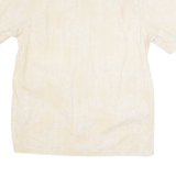 COLUMBIA Mens Hawaiian Shirt Beige Floral M