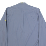 LONSDALE Mens Plain Shirt Grey Long Sleeve L