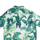 H&M Mens Hawaiian Shirt Green Floral XL