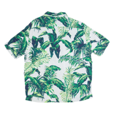 H&M Mens Hawaiian Shirt Green Floral XL