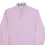 BURBERRY BRIT Mens Shirt Pink Striped Long Sleeve S