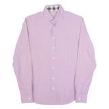 BURBERRY BRIT Mens Shirt Pink Striped Long Sleeve S