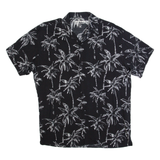JACK & JONES Mens Hawaiian Shirt Black Floral M