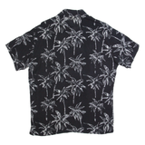 JACK & JONES Mens Hawaiian Shirt Black Floral M