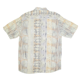 CALL UP Mens Shirt Beige 90s Striped M